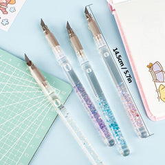 Rhinestones Quicksand Carving Engraving Journal Pen
