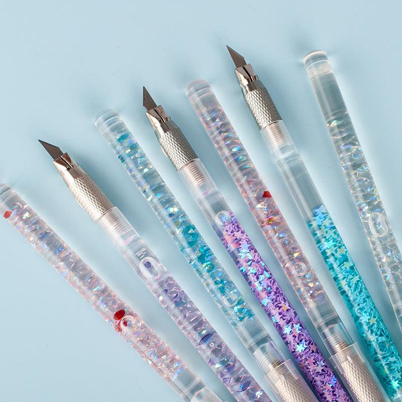 Rhinestones Quicksand Carving Engraving Journal Pen