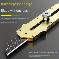 2pcs Stainless Steel Utility Blade Retractable Manual Cutter for School Office