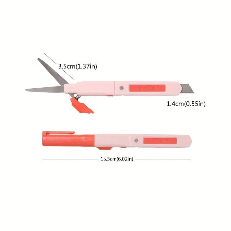 Portable Stainless Steel Utility Scissors Pen Type