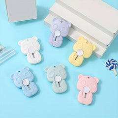 1pc Mini Art Student Paper Cutting Tool Little Bear Small Hand Account Tool