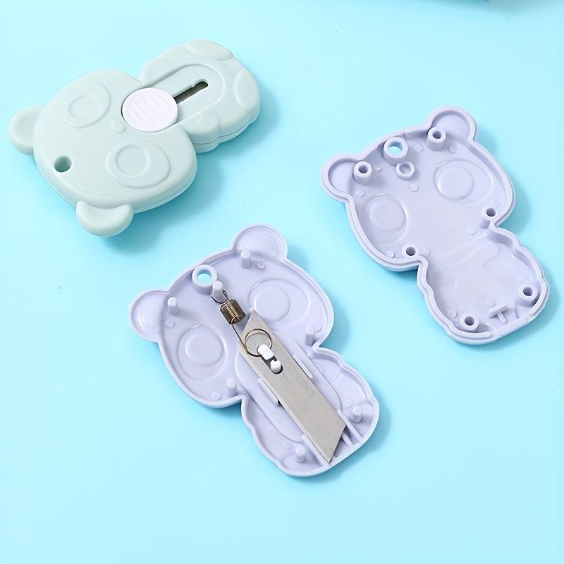 1pc Mini Art Student Paper Cutting Tool Little Bear Small Hand Account Tool