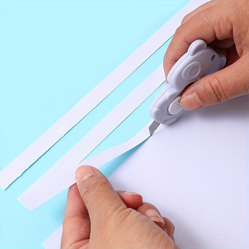 1pc Mini Art Student Paper Cutting Tool Little Bear Small Hand Account Tool