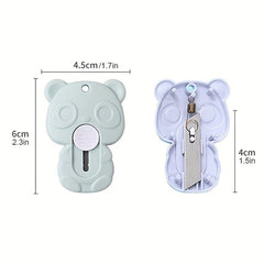 1pc Mini Art Student Paper Cutting Tool Little Bear Small Hand Account Tool