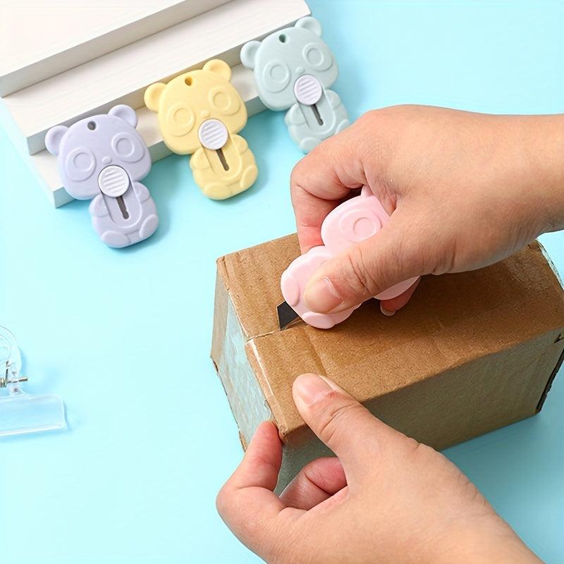 1pc Mini Art Student Paper Cutting Tool Little Bear Small Hand Account Tool