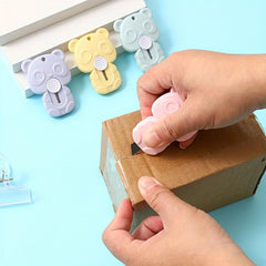 1pc Mini Art Student Paper Cutting Tool Little Bear Small Hand Account Tool
