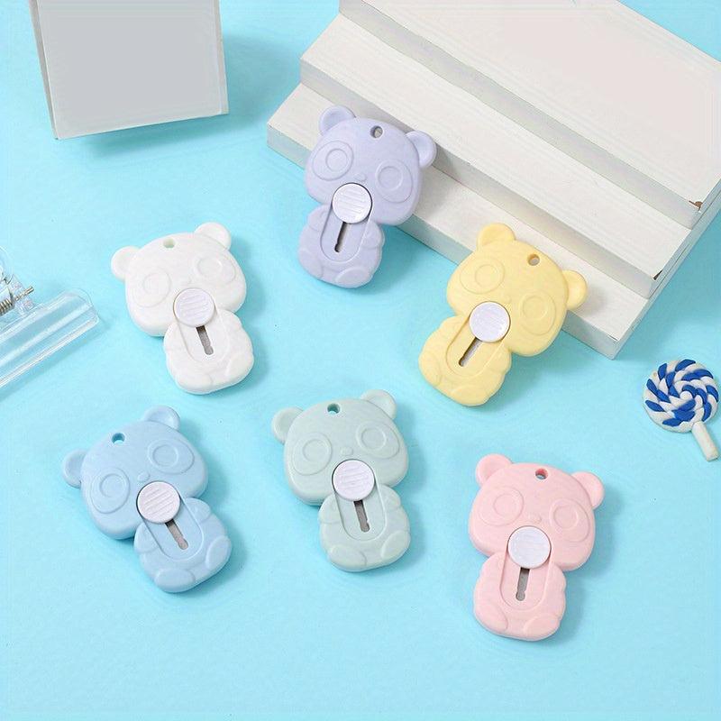 1pc Mini Art Student Paper Cutting Tool Little Bear Small Hand Account Tool