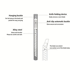 Portable Utility Knife Anti Slip Grip & Snap Off Blade