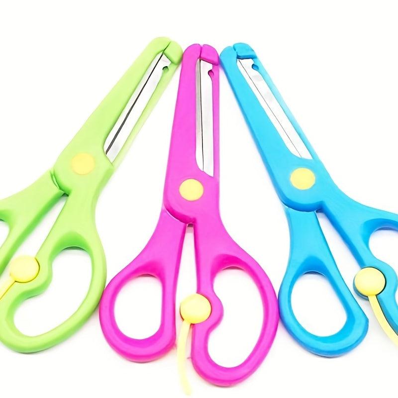 1pc Plastic Safety Scissor Safety Scissors With Blades Plastic Scissors
