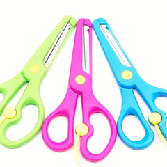 1pc Plastic Safety Scissor Safety Scissors With Blades Plastic Scissors