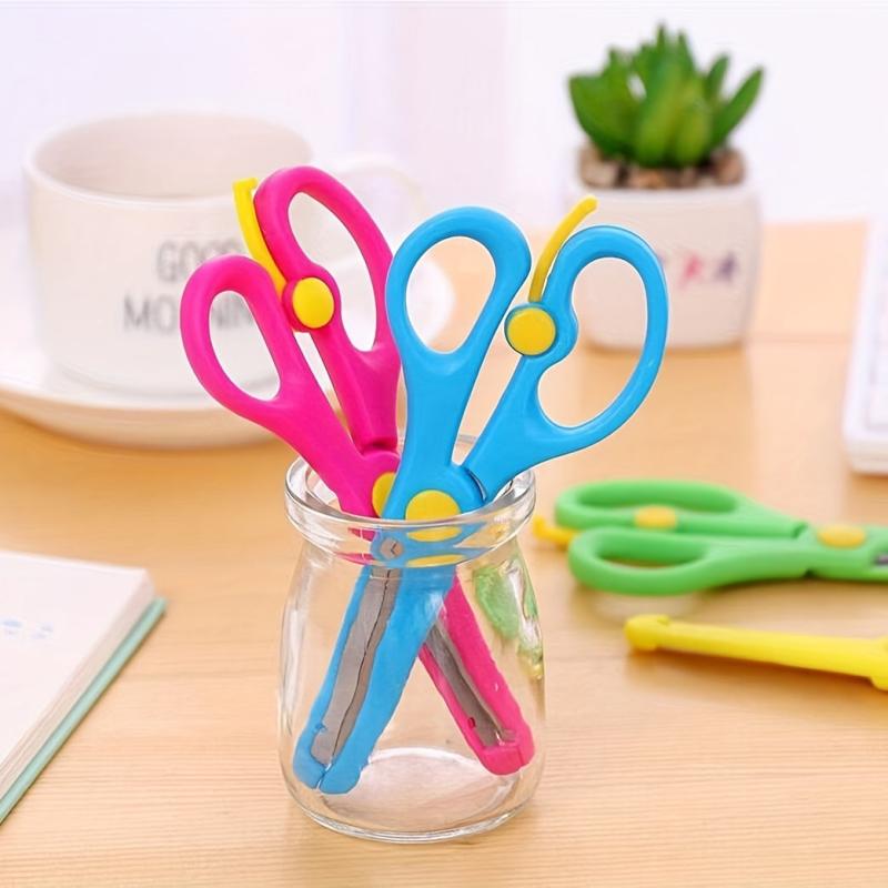 1pc Plastic Safety Scissor Safety Scissors With Blades Plastic Scissors