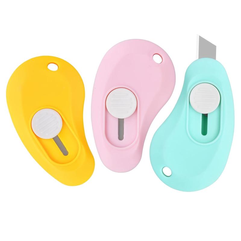 3pcs Mini Utility Box Cutter Portable Pocket Knives for DIY Cutting