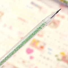 Ins Style Girl Heart Crushed Stone Pen Small Head Pen