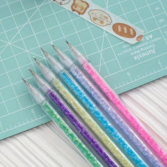 Ins Style Girl Heart Crushed Stone Pen Small Head Pen