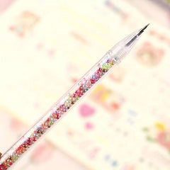 Ins Style Girl Heart Crushed Stone Pen Small Head Pen