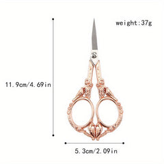 Retro Bird Scissors Stainless Steel for Tea Ceremony Cross Stitching