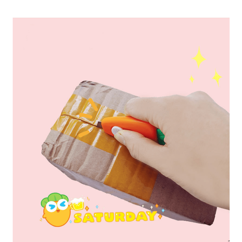 Mini Cartoon Utility Small Portable Carrot Art Paper Cutting