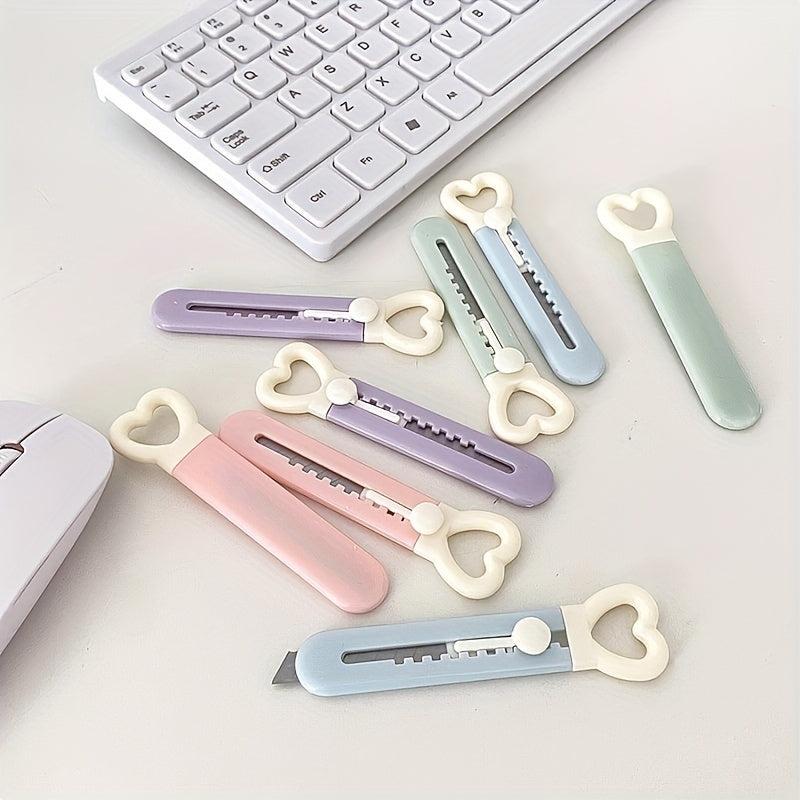 4pcs Love Portable Utility Paper Cutter Cutting Paper Office Stationery
