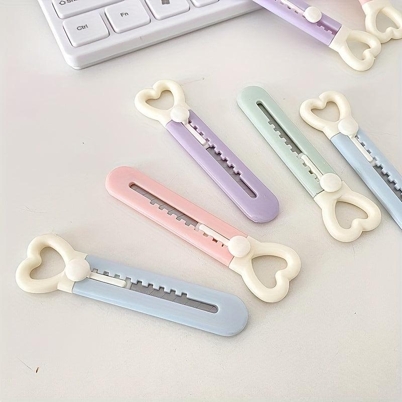 4pcs Love Portable Utility Paper Cutter Cutting Paper Office Stationery
