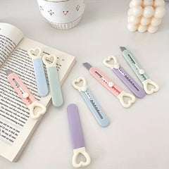 4pcs Love Portable Utility Paper Cutter Cutting Paper Office Stationery
