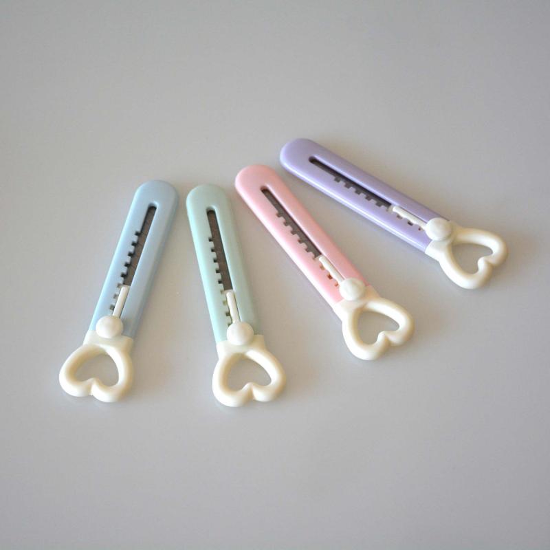 4pcs Love Portable Utility Paper Cutter Cutting Paper Office Stationery