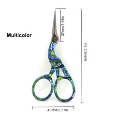 5pcs Golden Plated Crane Scissors Vintage Dragon And Phoenix Scissors