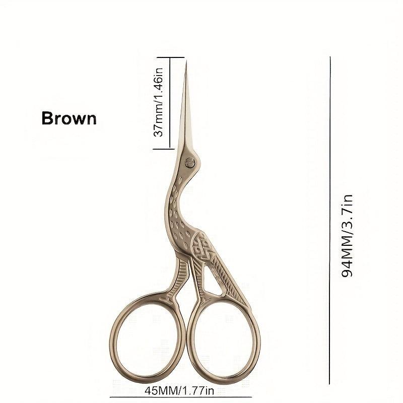 5pcs Golden Plated Crane Scissors Vintage Dragon And Phoenix Scissors