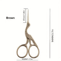 5pcs Golden Plated Crane Scissors Vintage Dragon And Phoenix Scissors