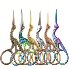 5pcs Golden Plated Crane Scissors Vintage Dragon And Phoenix Scissors
