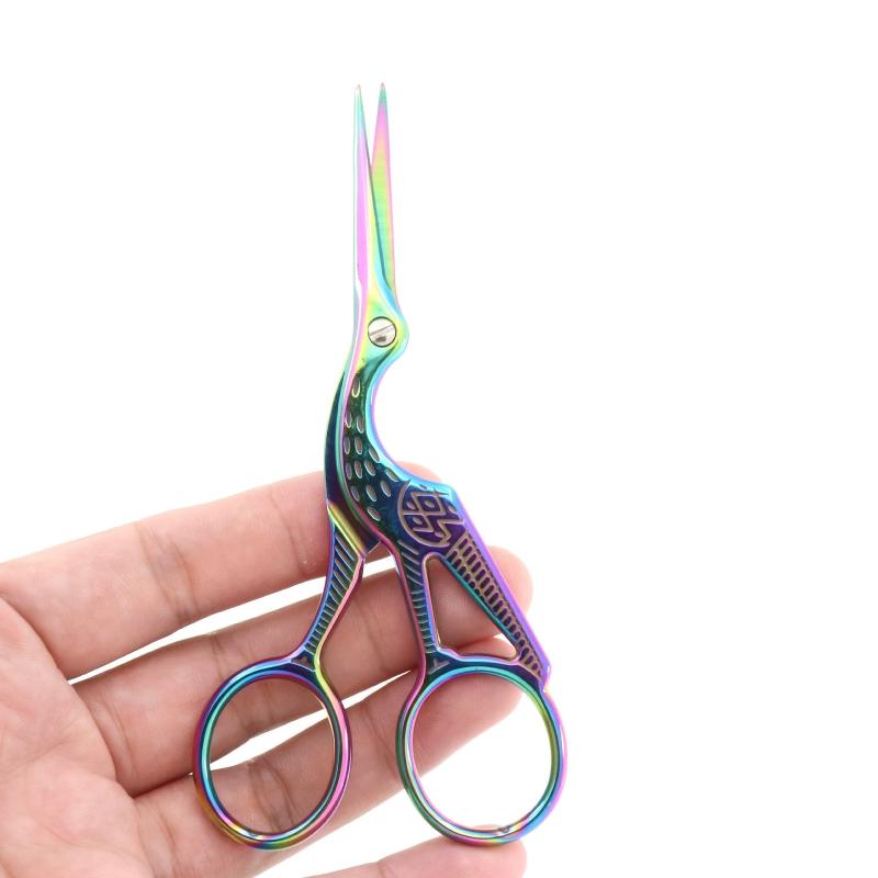 5pcs Golden Plated Crane Scissors Vintage Dragon And Phoenix Scissors