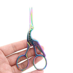 5pcs Golden Plated Crane Scissors Vintage Dragon And Phoenix Scissors
