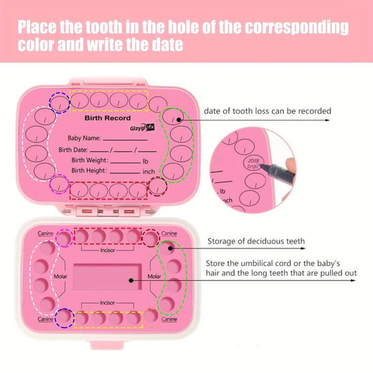Baby Teeth Keepsake Box Girl Boy Teeth Organizer Preserve