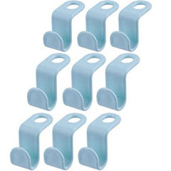9PCS Plastic Cascading Hanger Hooks Heavy Duty Clothes Closet Organizer