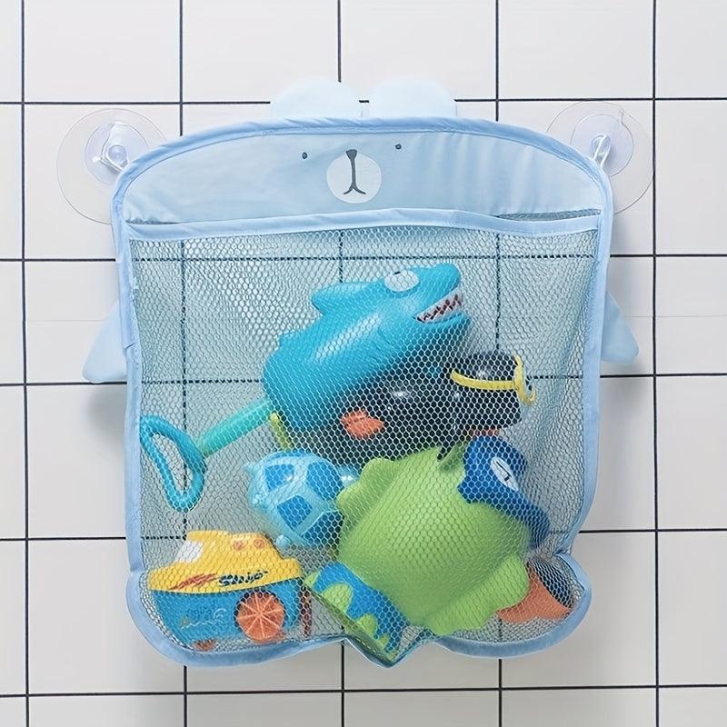 2pcs Kids Bathroom Cartoon Mesh Hanging Bag Bath Toy Storage