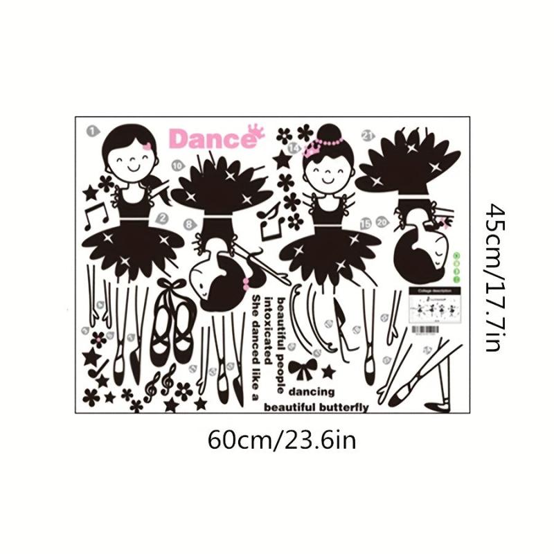 Piano Music Cat Self Adhesive Wall Stickers for Kids