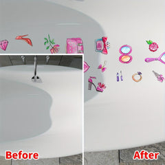 6Pcs Anti Slip Bathtub Stickers Waterproof Frosted Bathtub Stickers