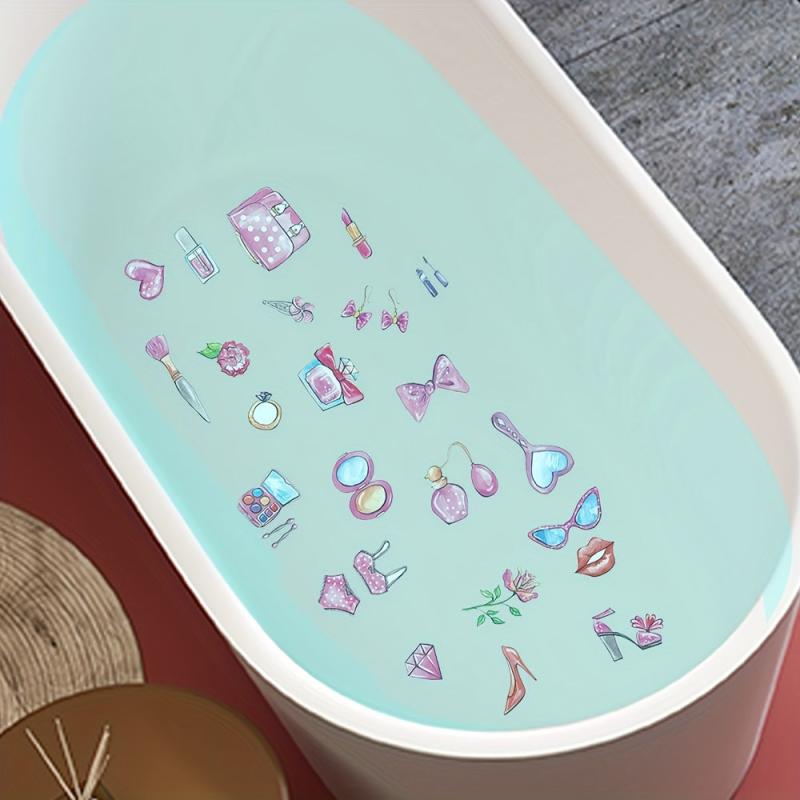 6Pcs Anti Slip Bathtub Stickers Waterproof Frosted Bathtub Stickers