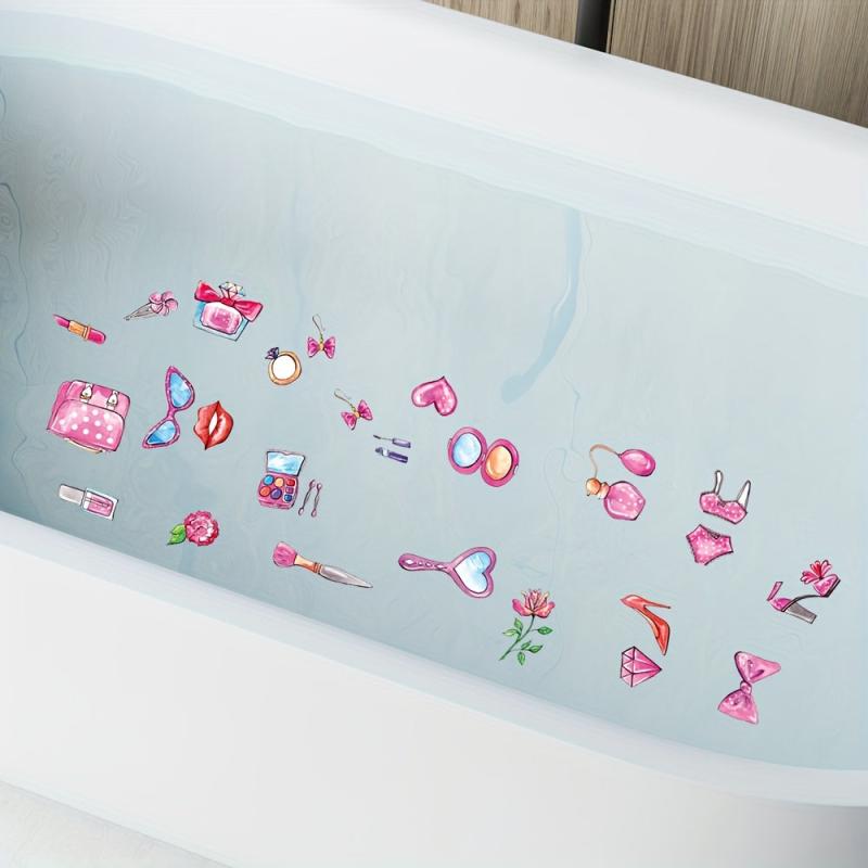 6Pcs Anti Slip Bathtub Stickers Waterproof Frosted Bathtub Stickers