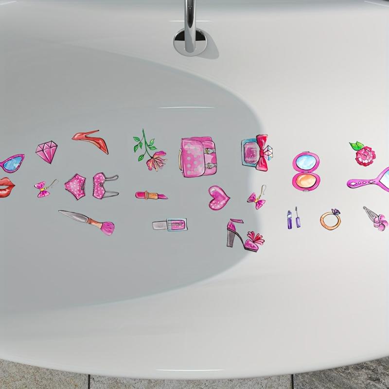 6Pcs Anti Slip Bathtub Stickers Waterproof Frosted Bathtub Stickers