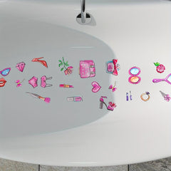 6Pcs Anti Slip Bathtub Stickers Waterproof Frosted Bathtub Stickers