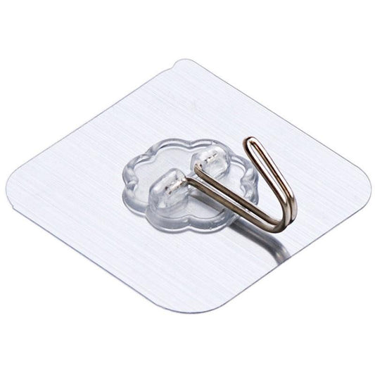 10pcs Transparent Seamless Hook Bathroom Towel Bath Robe Hook