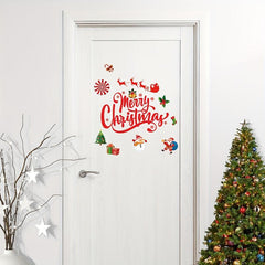 Christmas Wall Stickers Merry Christmas Door Window Decorations