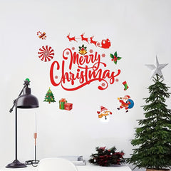 Christmas Wall Stickers Merry Christmas Door Window Decorations
