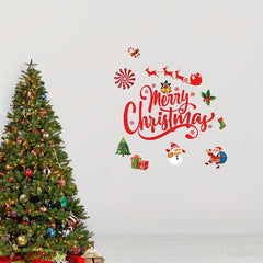 Christmas Wall Stickers Merry Christmas Door Window Decorations