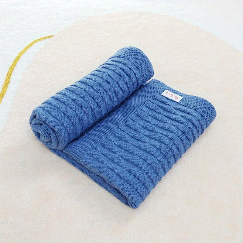 Baby Cotton Knitted Blanket for Travel - Soft & Breathable Cover Quilt