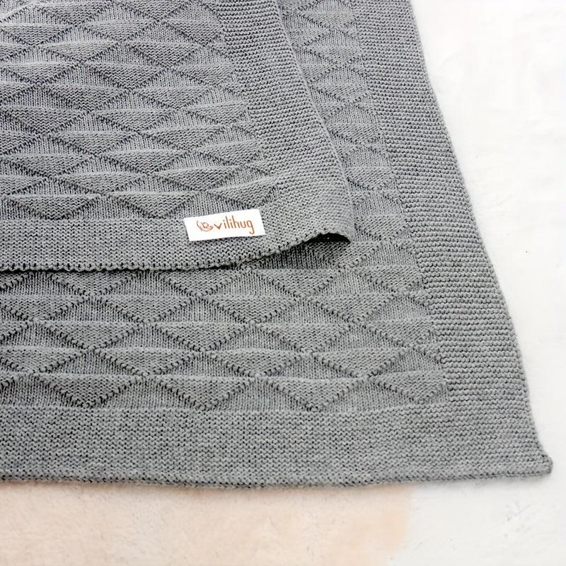 Baby Cotton Knitted Blanket for Travel - Soft & Breathable Cover Quilt
