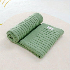 Baby Cotton Knitted Blanket for Travel - Soft & Breathable Cover Quilt