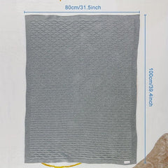 Baby Cotton Knitted Blanket for Travel - Soft & Breathable Cover Quilt