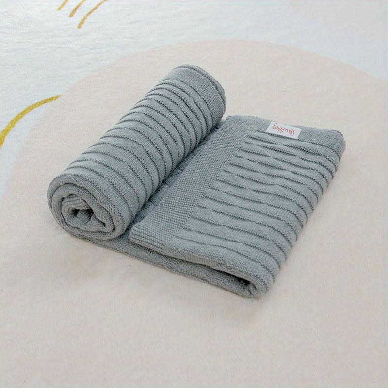 Baby Cotton Knitted Blanket for Travel - Soft & Breathable Cover Quilt