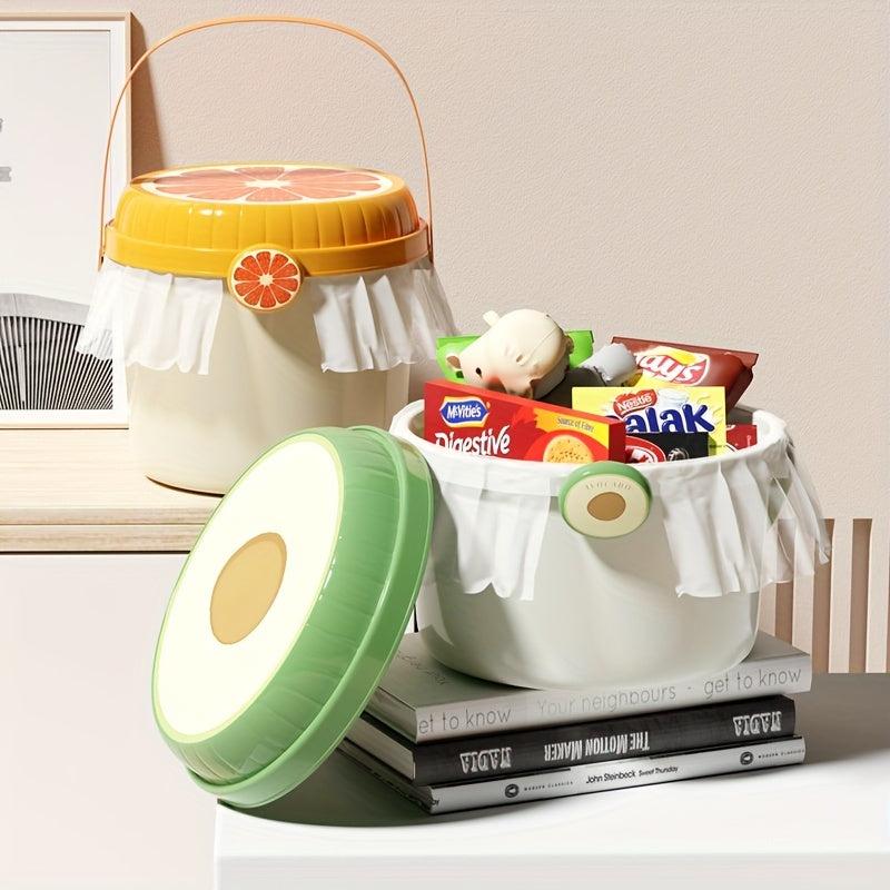 Fruit Storage Bucket Toy Doll Candy Gift Bucket Home Organization
